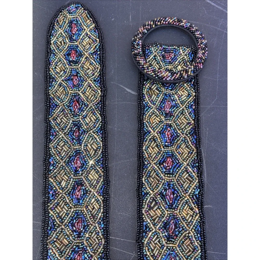 Vintage Beaded Belt 80s